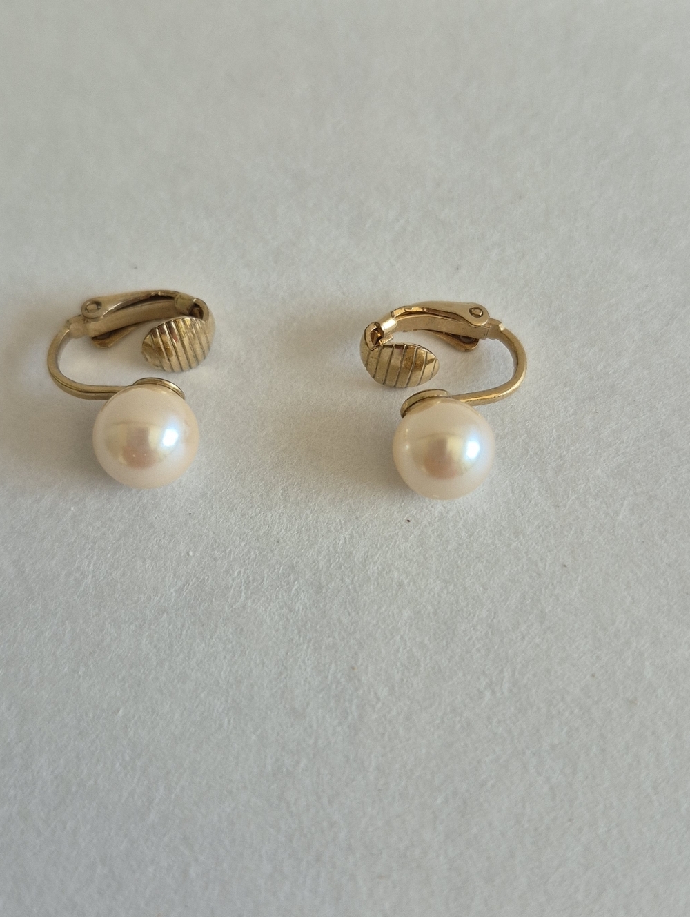 Classic Pearl Clip-On Earrings - Gold Tone